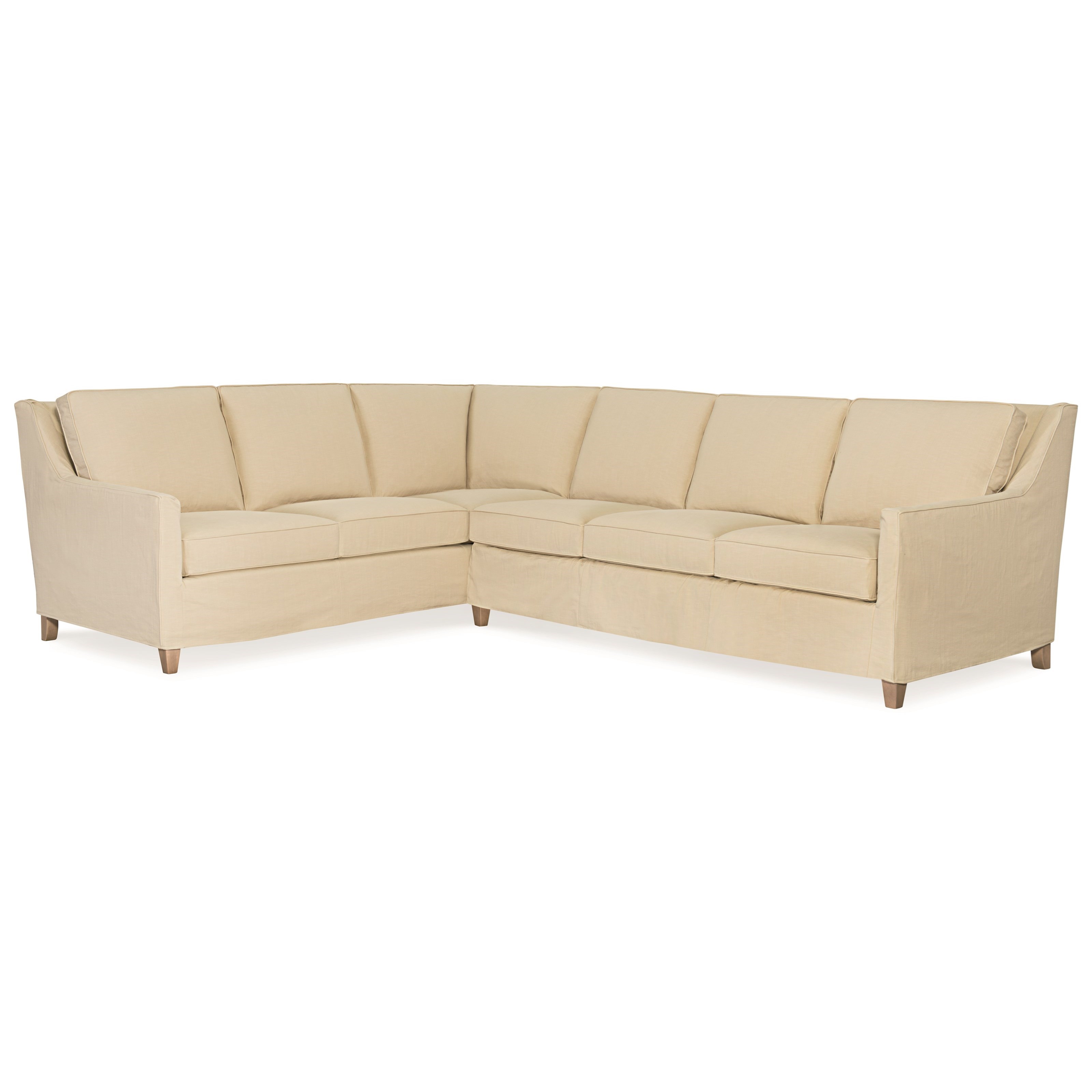 C.R. Laine Jeremy Contemporary Two Piece Slipcover Sectional Sofa